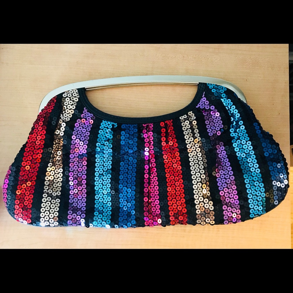Multi-Colored Sequin Clutch